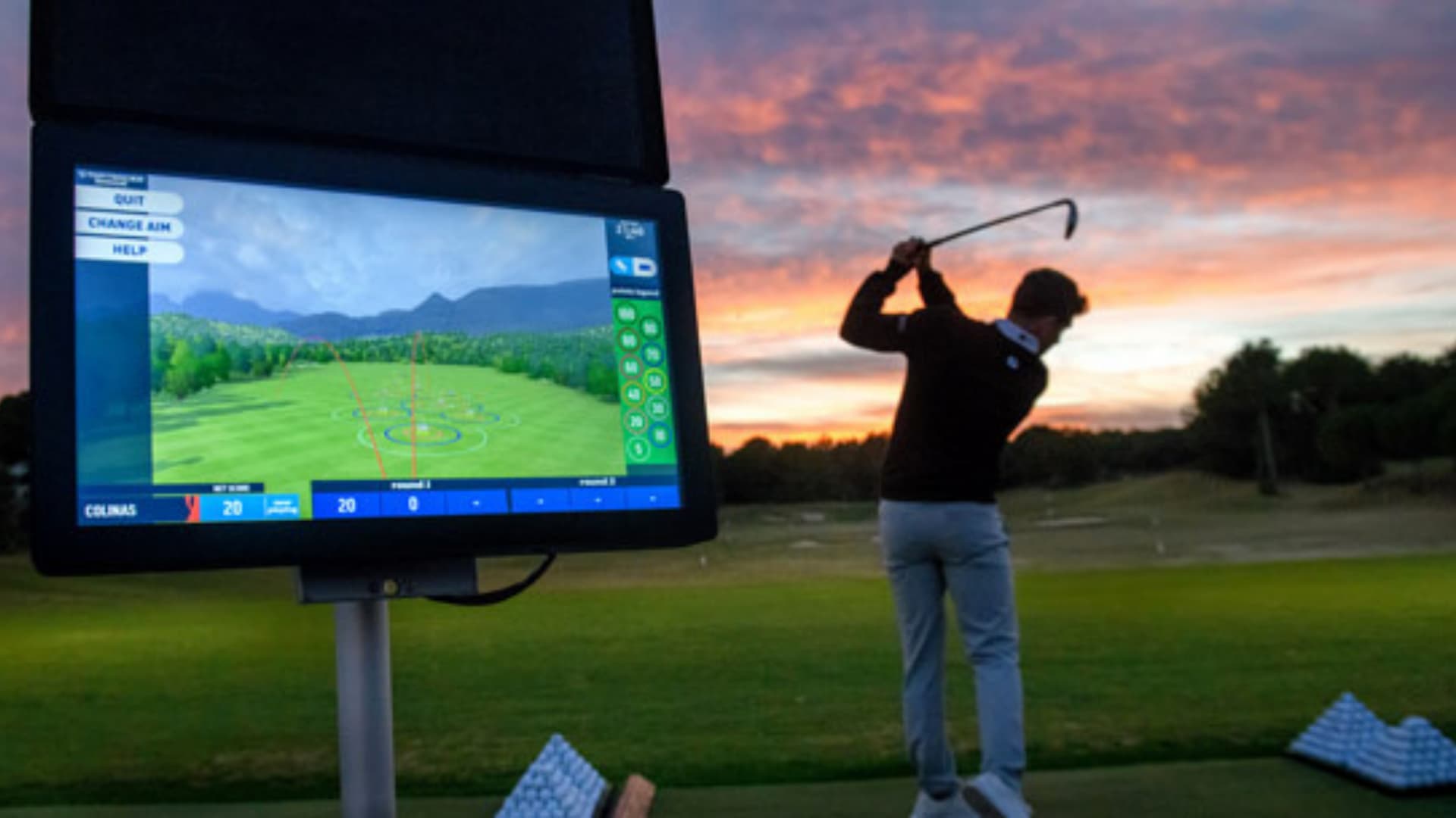 Toptracer Range technology that traks the golf ball trajectory